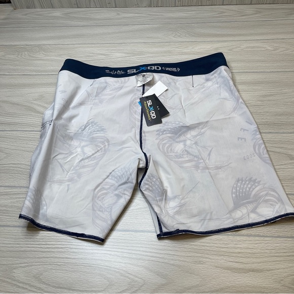 Salt Life Patriot USA Flag Sailfish Glory Swim Board Shorts Mens Size 40 New - Picture 8 of 12
